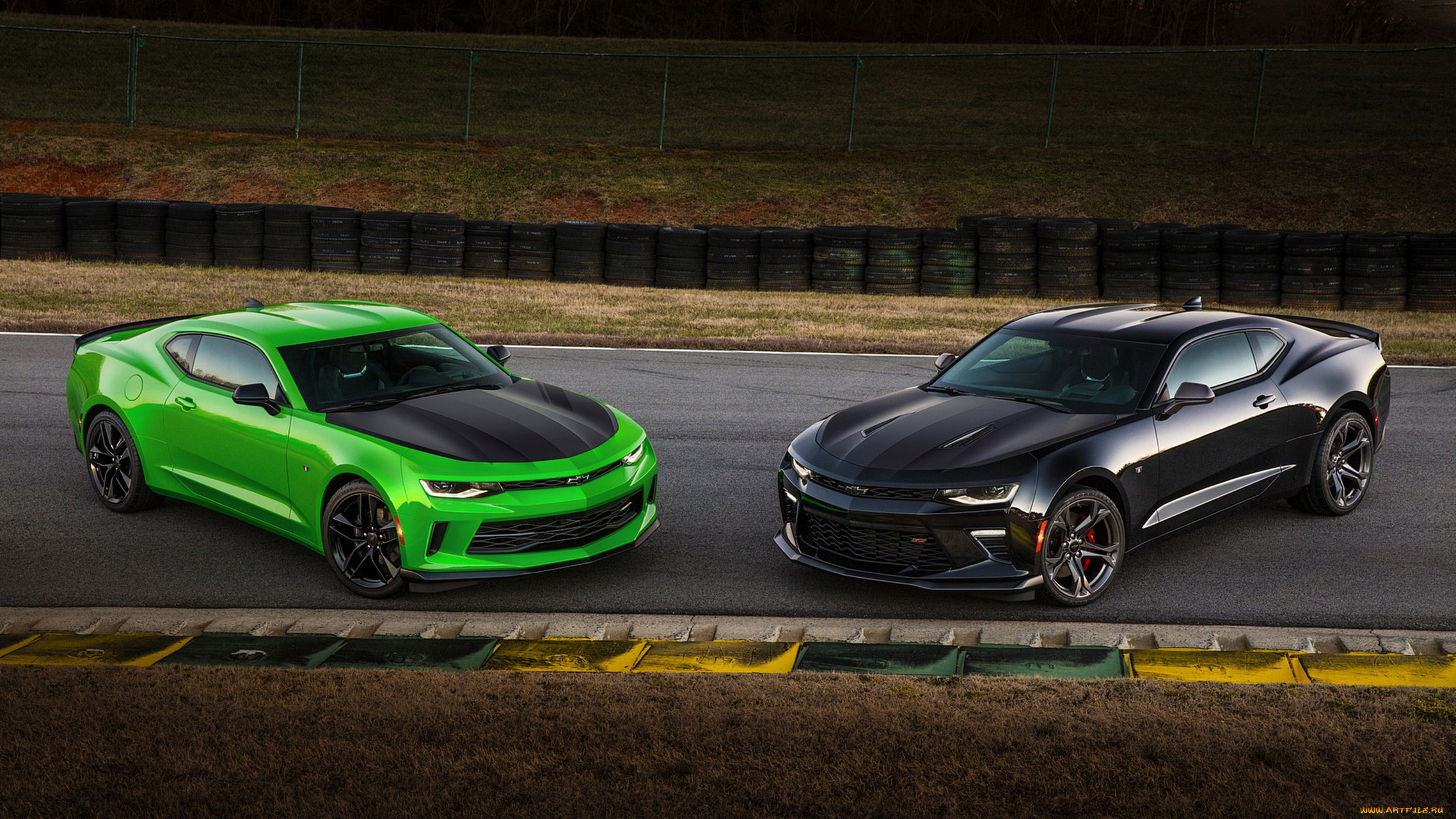 chevrolet camaro 1le green and camaro ss 1le black 2017, , camaro, green, chevrolet, 2017, black, 1le, ss